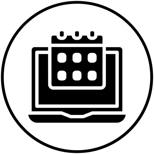 Ilustración del icono vectorial de horario de día del conjunto de iconos de trabajo desde el hogar