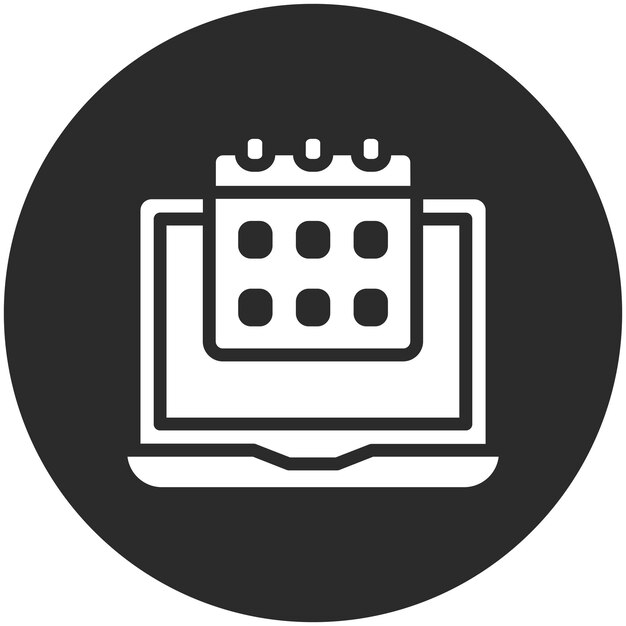 Ilustración del icono vectorial de horario de día del conjunto de iconos de trabajo desde el hogar