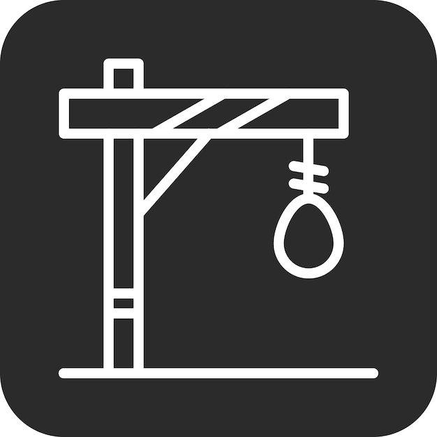 Ilustración del icono vectorial de la horca del conjunto de iconos de Piratas