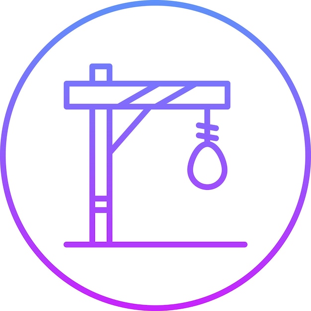 Ilustración del icono vectorial de la horca del conjunto de iconos de Piratas