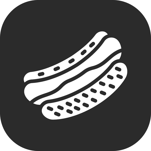 Ilustración del icono vectorial de Hot Dog del conjunto de iconos de World Cuisine