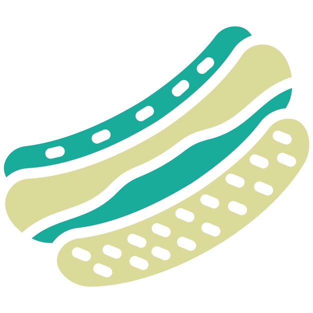Ilustración del icono vectorial de Hot Dog del conjunto de iconos de World Cuisine