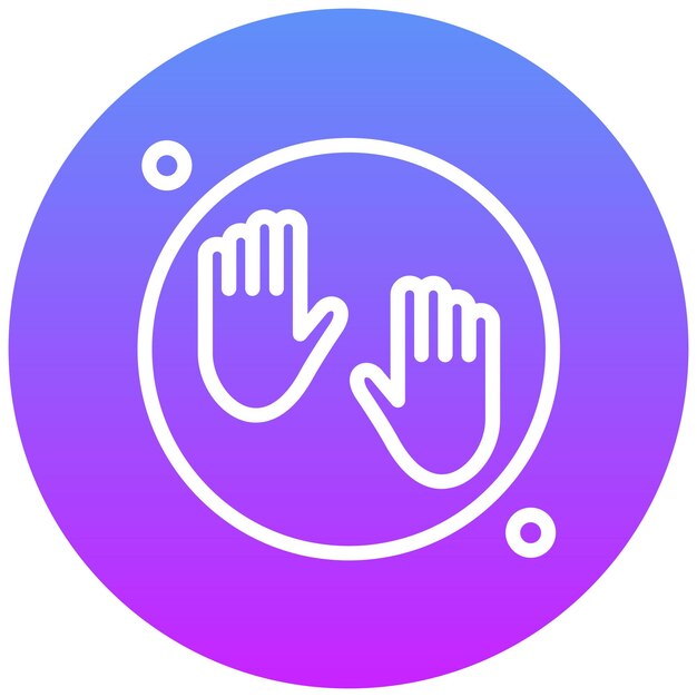 Ilustración del icono vectorial de huella de mano corrupta del conjunto de iconos de corrupción