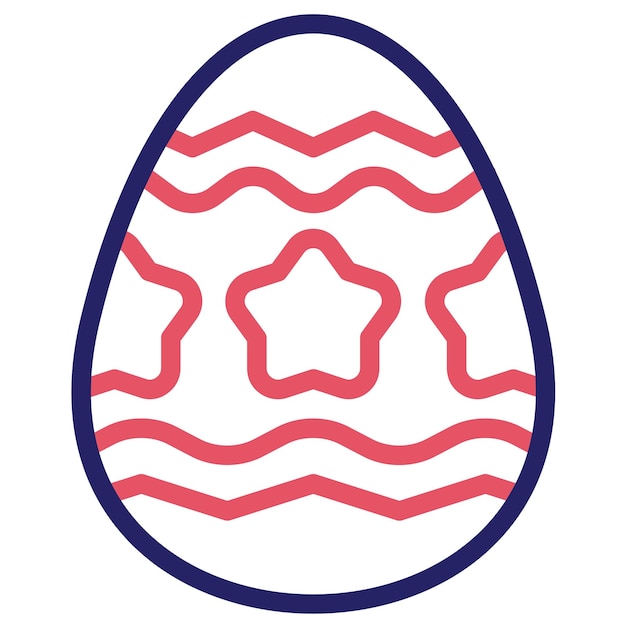 Ilustración del icono vectorial de huevo de chocolate del icono de dulces y dulces