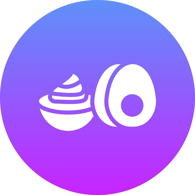 Ilustración del icono vectorial de huevos diabólicos del conjunto de iconos de World Cuisine