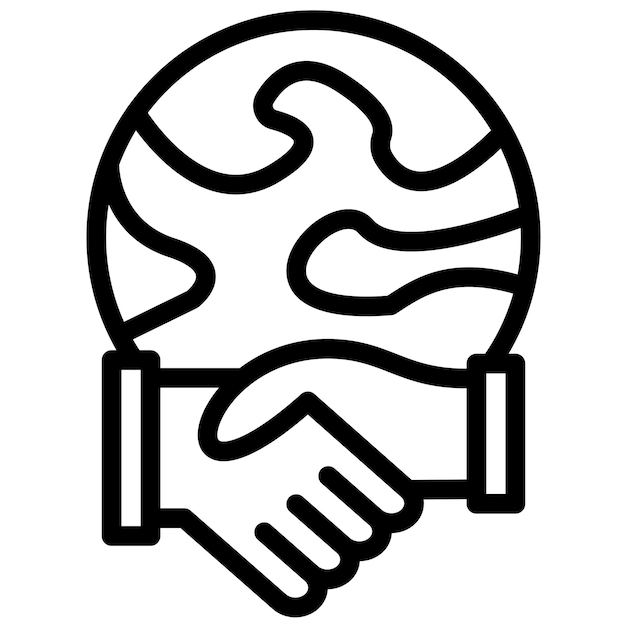 Ilustración del icono vectorial humanitario del conjunto de iconos de donaciones