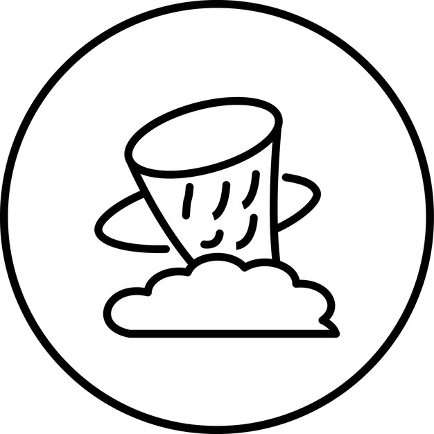 Ilustración del icono vectorial de huracán del conjunto de iconos meteorológicos
