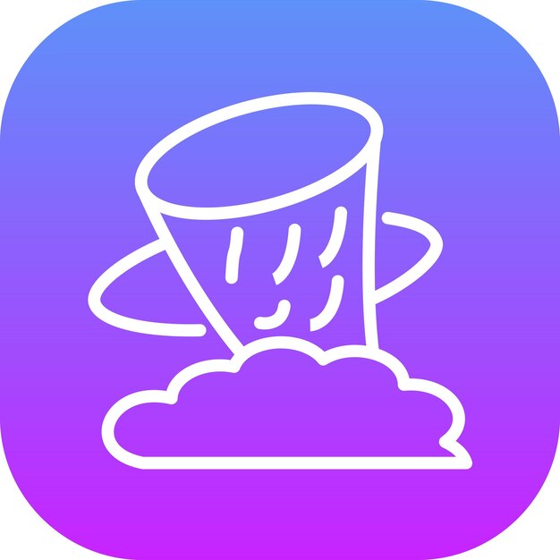 Ilustración del icono vectorial de huracán del conjunto de iconos meteorológicos