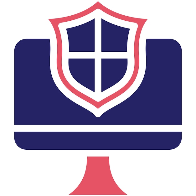 Ilustración del icono vectorial del icono de dispositivo seguro del conjunto de iconos de red y intercambio de datos