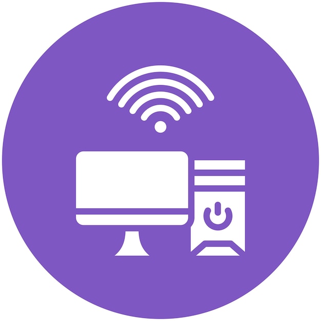 Ilustración del icono vectorial del icono de Wi-Fi de la red y el conjunto de iconos de intercambio de datos