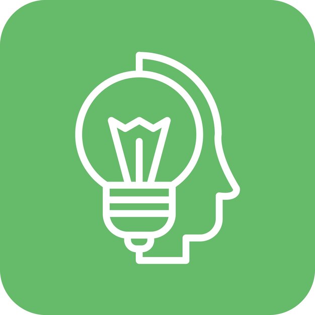 Ilustración del icono vectorial de Ideas del conjunto de iconos de Back to School