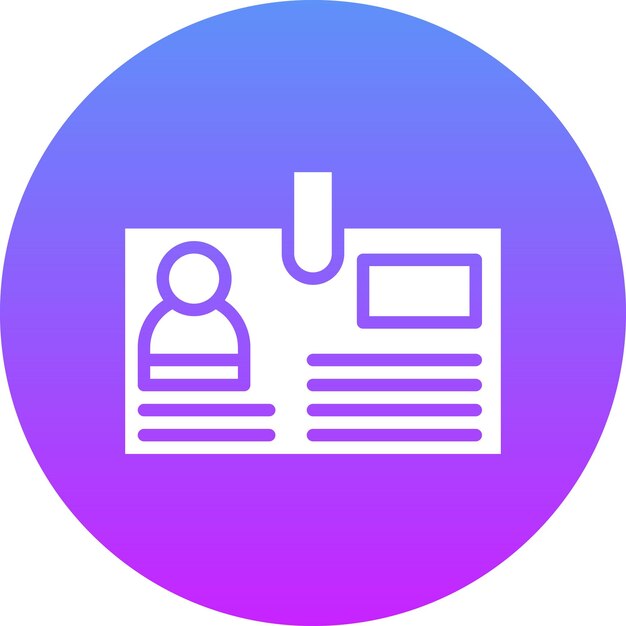 Ilustración del icono vectorial de identificación del conjunto de iconos de Crimen y Ley