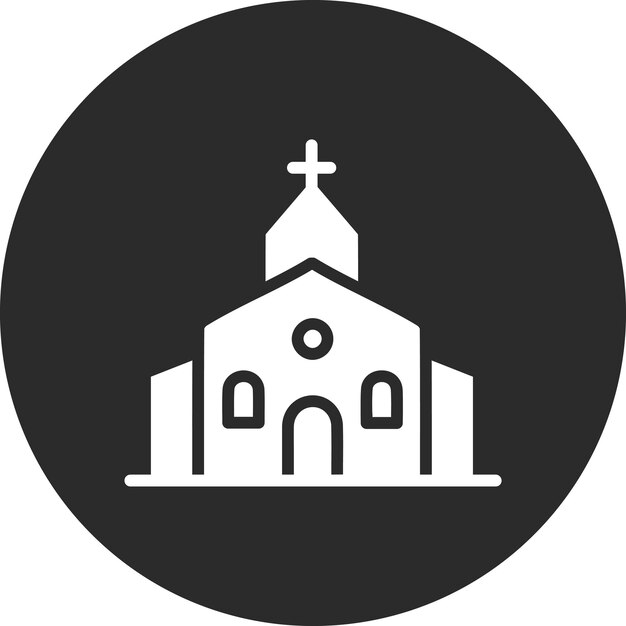 Ilustración del icono vectorial de la iglesia del conjunto de iconos de City Elements