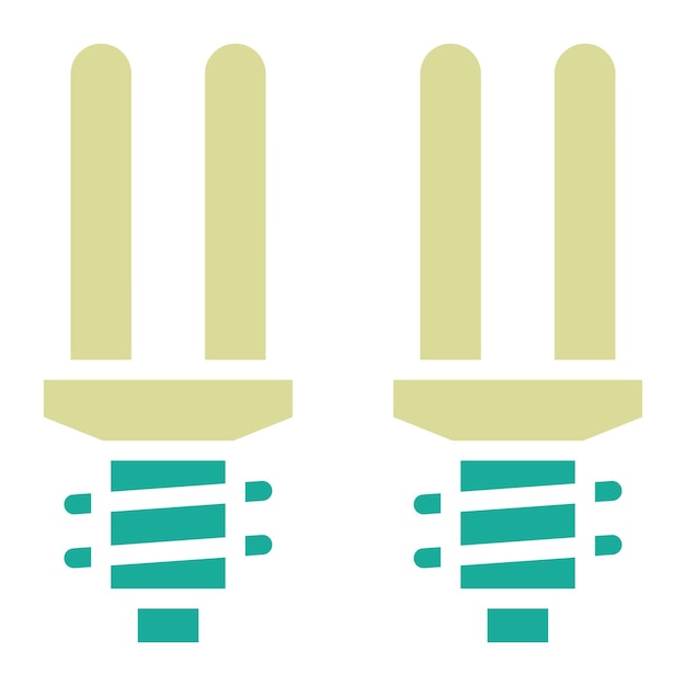 Ilustración del icono vectorial de iluminación del conjunto de iconos de energía renovable