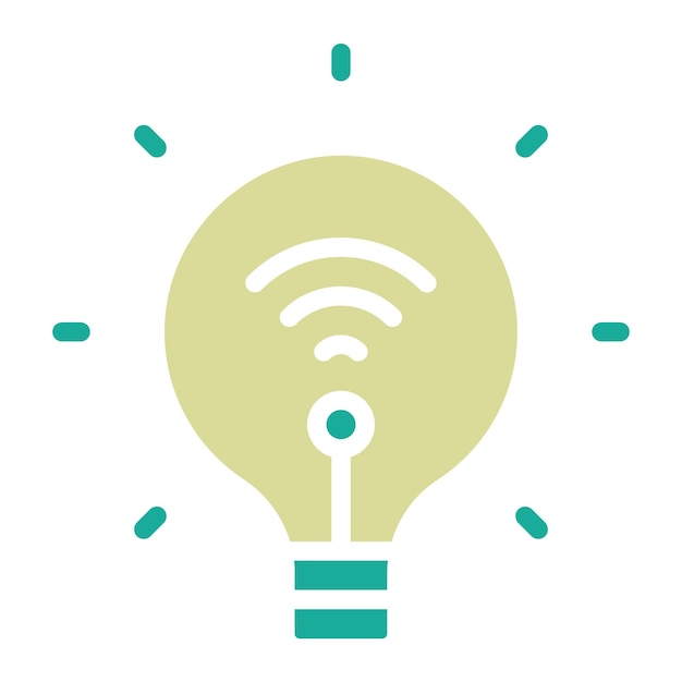 Ilustración del icono vectorial de iluminación inteligente del conjunto de iconos de la ciudad inteligente