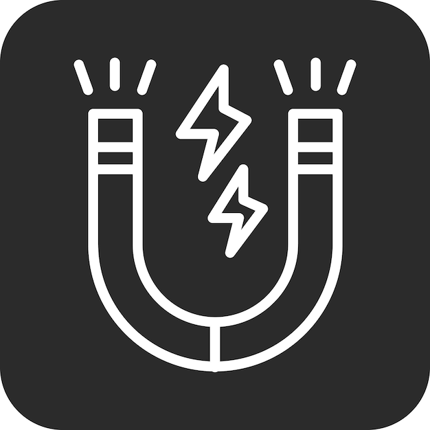Ilustración del icono vectorial de imanes del conjunto de iconos de educación
