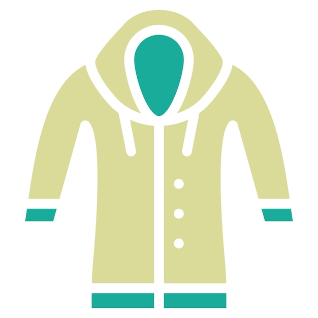 Ilustración del icono vectorial del impermeable de la primavera