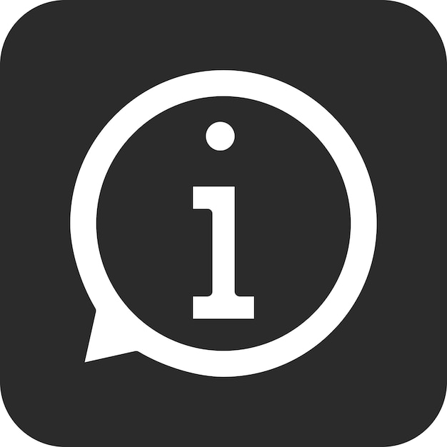 Ilustración del icono vectorial de información del conjunto de iconos de inmigración