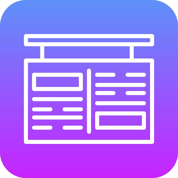 Ilustración del icono vectorial de información de vuelo del conjunto de iconos de aviación