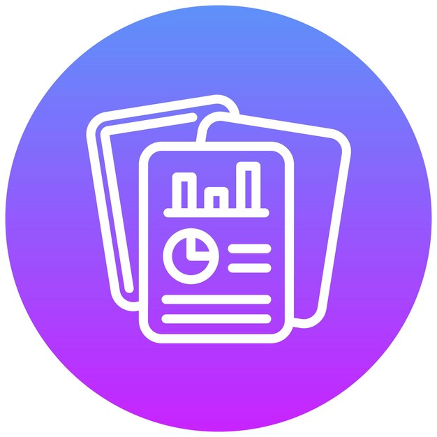 Ilustración del icono vectorial del informe del conjunto de iconos del laboratorio