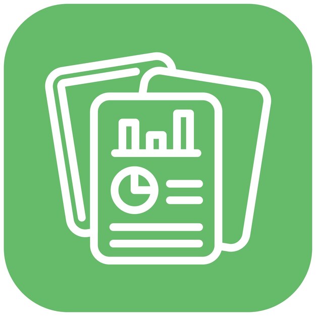 Ilustración del icono vectorial del informe del conjunto de iconos del laboratorio