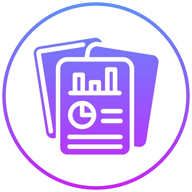 Ilustración del icono vectorial del informe del conjunto de iconos del laboratorio