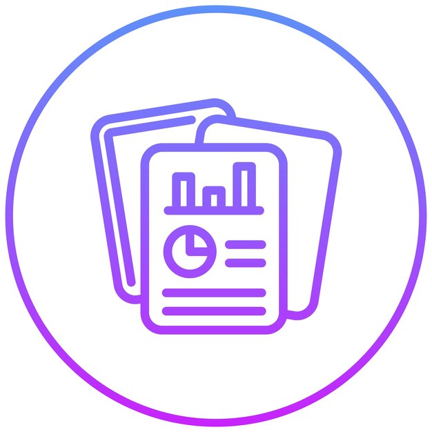 Ilustración del icono vectorial del informe del conjunto de iconos del laboratorio