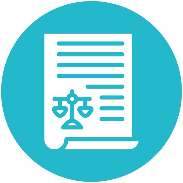 Ilustración del icono vectorial del informe del conjunto de iconos de la legislación
