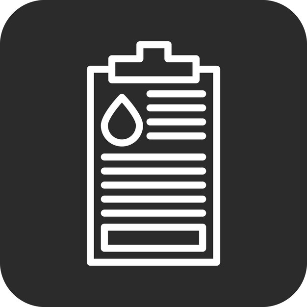 Ilustración del icono vectorial del Informe de Datos de Petróleo del conjunto de iconos de la Industria de la Petróleo