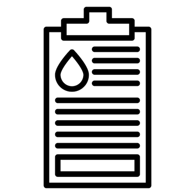 Ilustración del icono vectorial del Informe de Datos de Petróleo del conjunto de iconos de la Industria de la Petróleo