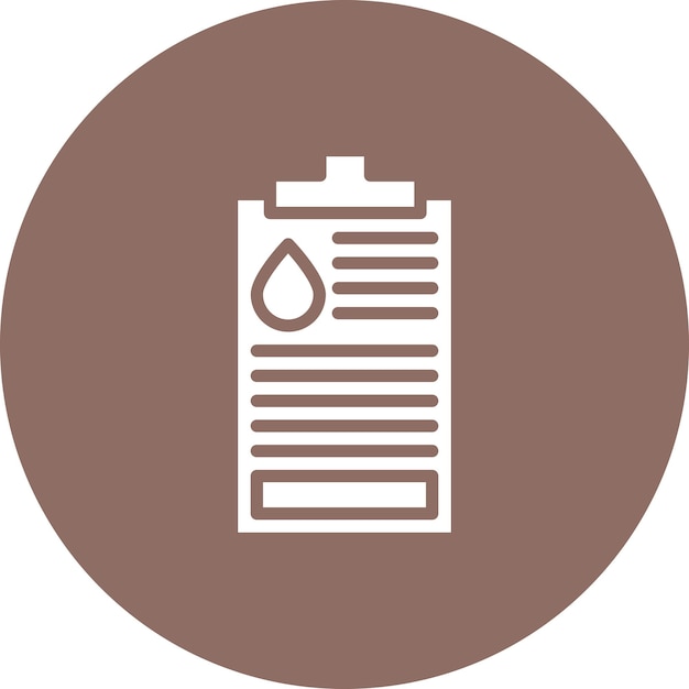 Ilustración del icono vectorial del Informe de Datos de Petróleo del conjunto de iconos de la Industria de la Petróleo