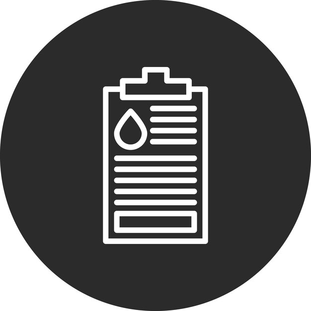 Ilustración del icono vectorial del Informe de Datos de Petróleo del conjunto de iconos de la Industria de la Petróleo