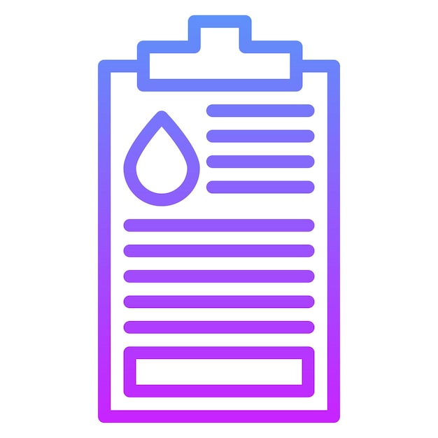 Ilustración del icono vectorial del Informe de Datos de Petróleo del conjunto de iconos de la Industria de la Petróleo