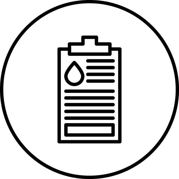 Ilustración del icono vectorial del Informe de Datos de Petróleo del conjunto de iconos de la Industria de la Petróleo