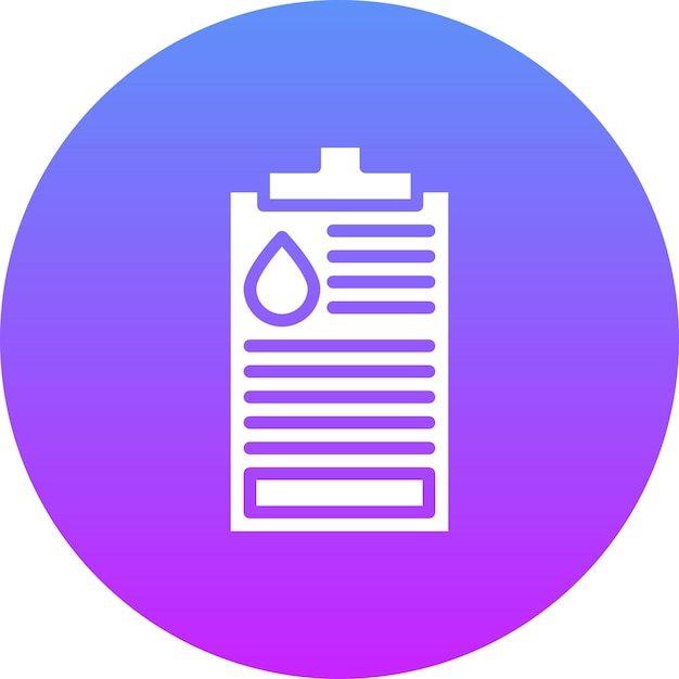 Ilustración del icono vectorial del Informe de Datos de Petróleo del conjunto de iconos de la Industria de la Petróleo
