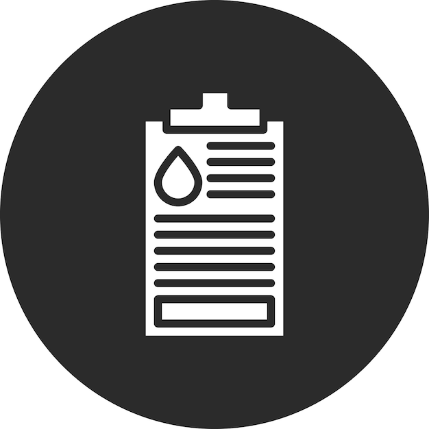 Ilustración del icono vectorial del Informe de Datos de Petróleo del conjunto de iconos de la Industria de la Petróleo