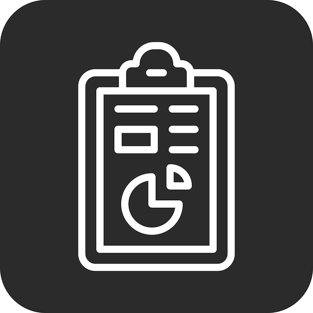Ilustración del icono vectorial del informe de laboratorio del conjunto de iconos de química