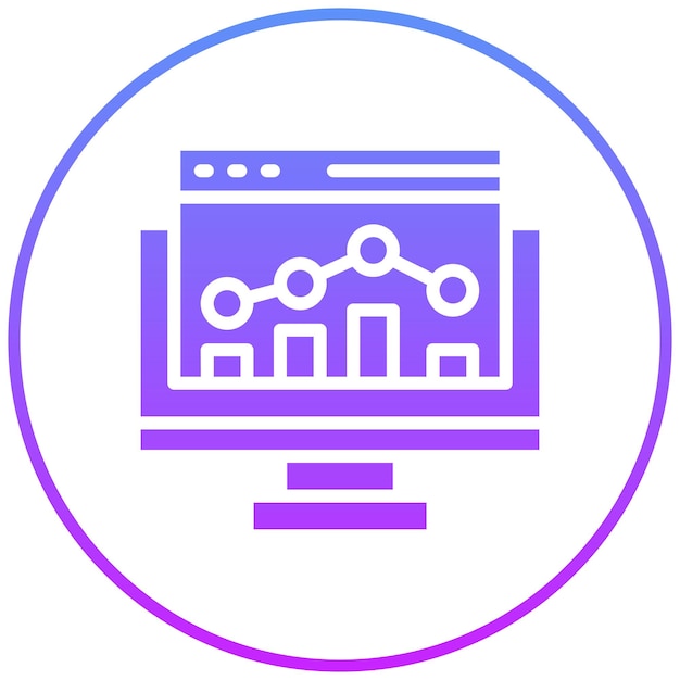 Ilustración del icono vectorial del informe de marketing del conjunto de iconos de marketing