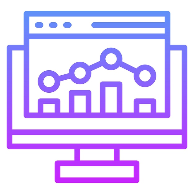 Ilustración del icono vectorial del informe de marketing del conjunto de iconos de marketing
