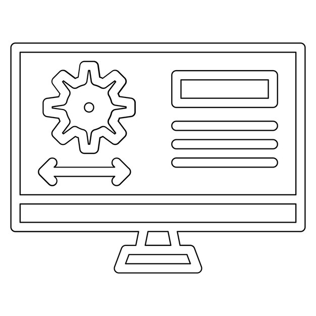 Ilustración del icono vectorial de ingeniería Cad del conjunto de iconos de procesos industriales