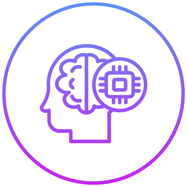 Ilustración del icono vectorial de ingeniería neuronal del conjunto de iconos de análisis de datos