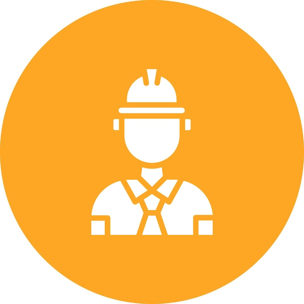 Ilustración del icono vectorial del ingeniero del conjunto de iconos de la industria de la gasolina