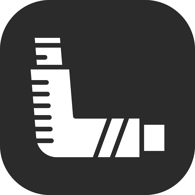 Ilustración del icono vectorial del inhalador del conjunto de iconos de medicina