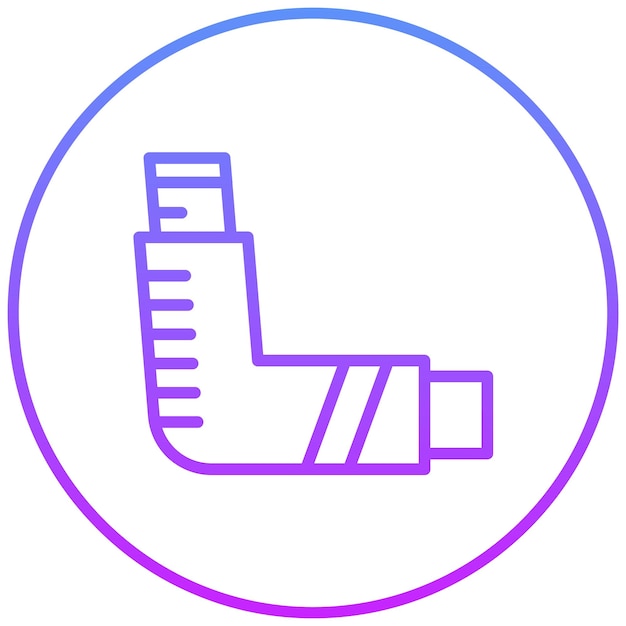 Ilustración del icono vectorial del inhalador del conjunto de iconos de medicina