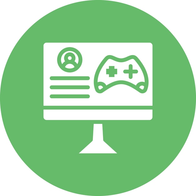 Ilustración del icono vectorial de inicio de sesión de juego del conjunto de iconos de juegos en línea