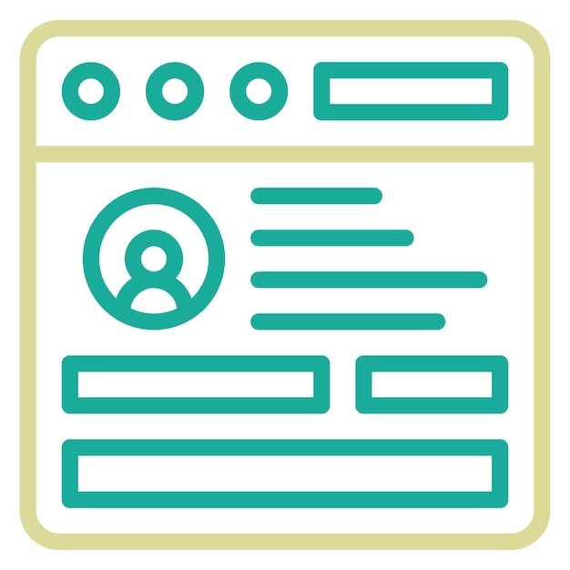 Ilustración del icono vectorial de inicio de sesión del navegador del conjunto de iconos de codificación y desarrollo