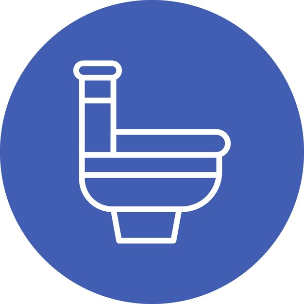 Ilustración del icono vectorial del inodoro del conjunto de iconos de la rutina de higiene
