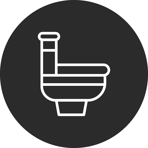 Ilustración del icono vectorial del inodoro del conjunto de iconos de la rutina de higiene