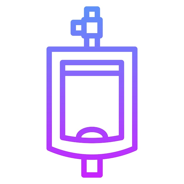 Ilustración del icono vectorial del inodoro de orinal del conjunto de iconos de la rutina de higiene