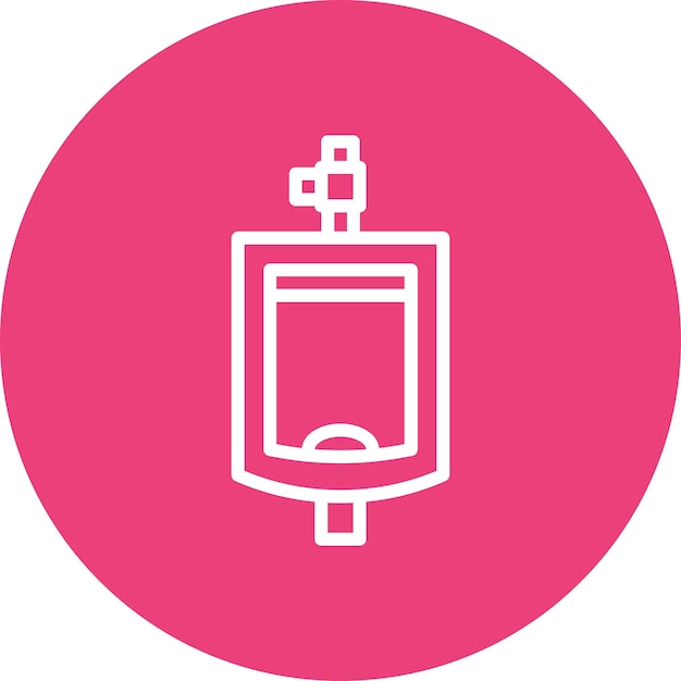 Ilustración del icono vectorial del inodoro de orinal del conjunto de iconos de la rutina de higiene